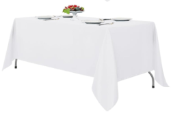 White Linen for 6ft Rectangle Table